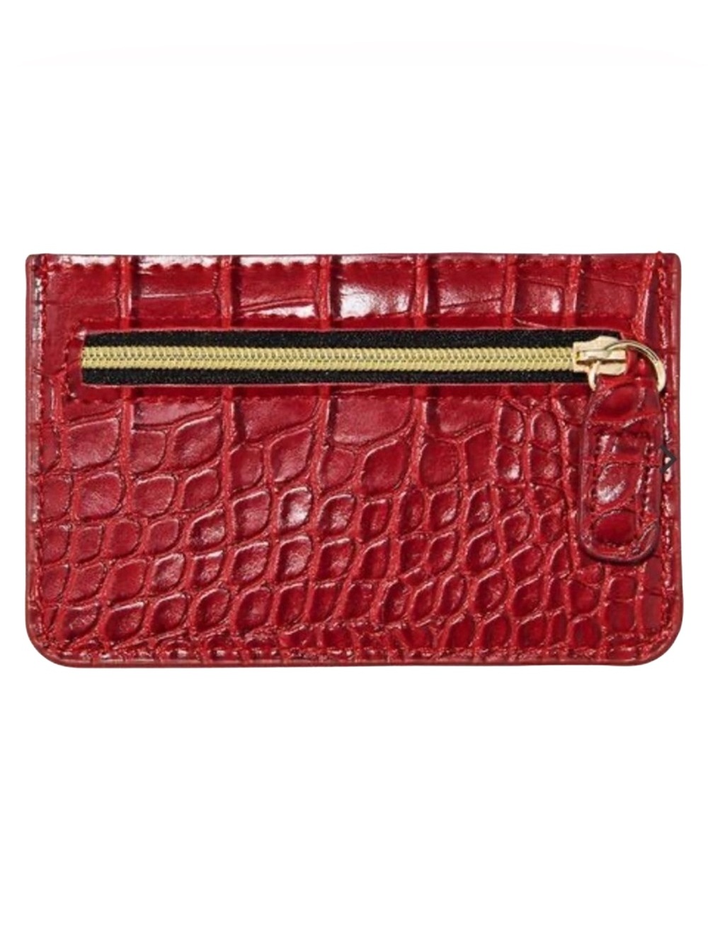 B-Low The Belt Red Croc Embossed Cardholder Card Case Vegan Leather NWT